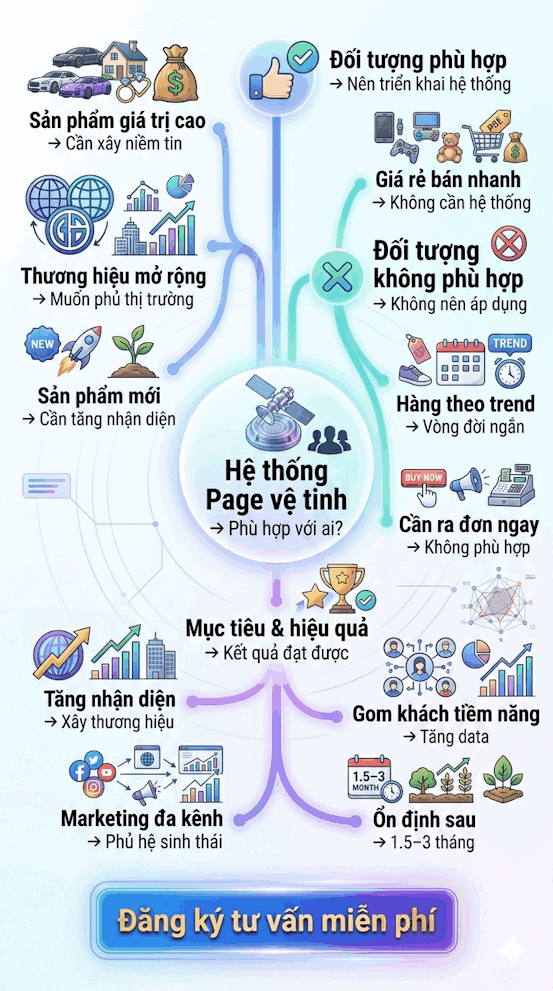HỆ THỐNG PAGE VỆ TINH – KHÔNG PHẢI AI CŨNG PHÙ HỢP, NHƯNG NẾU ĐÚNG… SẼ RẤT MẠNH!